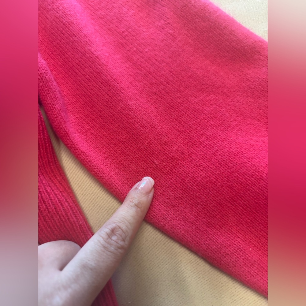 Tommy Hilfiger Womens Sweater Lambswool Angora Blend Sz L Pink Preppy Collegial - Picture 13 of 16